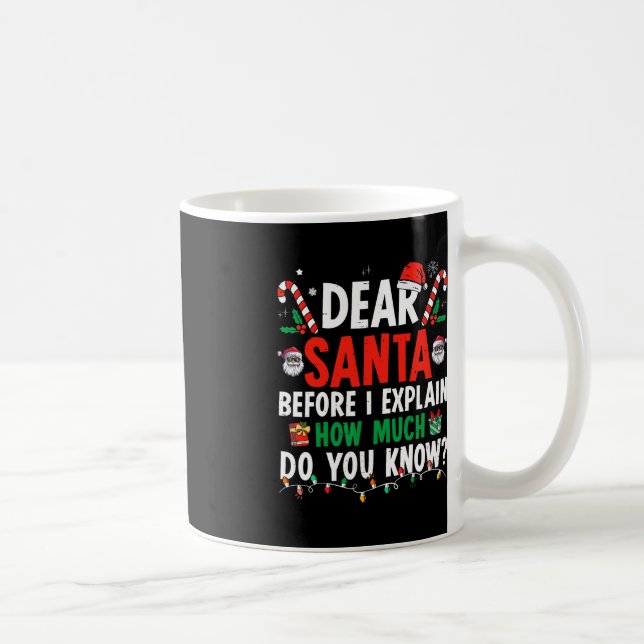 Mug Cher Père Noël Je Peux Expliquer Amusant Noël Enfa (Droite)
