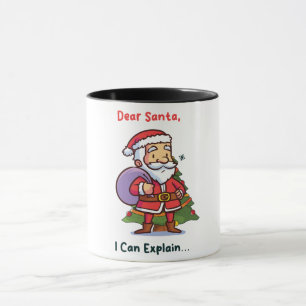 Mug Cher Père Noël, Je Peux Expliquer - Noël Drôle