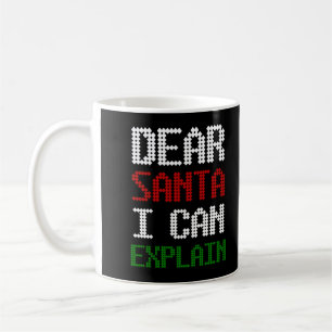 Mug Cher Père Noël, je peux expliquer une lettre amusa