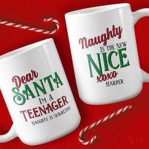 Mug Cher Père Noël Je Suis Un Adolescent Naughty est l