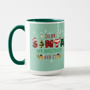 Mug Cher Père Noël Mon Frère L'a Fait Classique Noël A