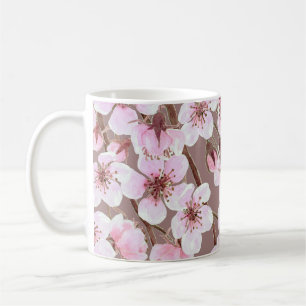 Mug Cherry Blossom Branches Motif aquarelle