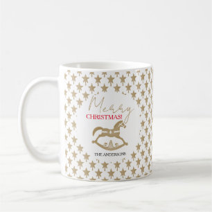 Mug Cheval à bascule de Noël en bois