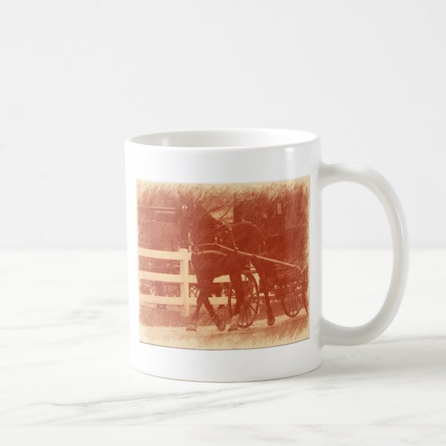 Mug Cheval Amish et Sepia Buggy (Droite)