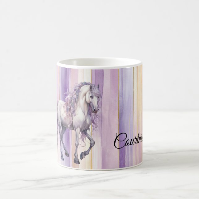 Mug Cheval blanc de Lavande romantique (Centre)