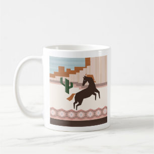 Mug Cheval Brown sauvage du Sud-Ouest et Cactus