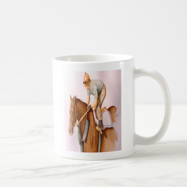 Mug Cheval de course et Jockey (Droite)