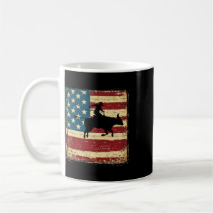 Mug Cheval de Rodéo Patriotique Cow-boy Cavalier de Ta
