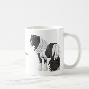 Mug Cheval d'équipage du Pinto noir Piebald Gypsy Vann
