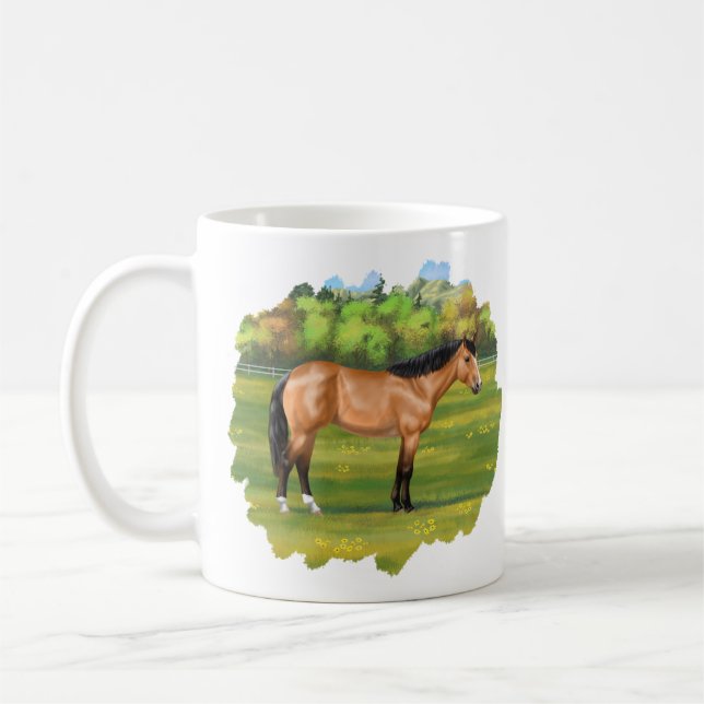 Mug Cheval du Quartier des Dun Buckskin (Gauche)