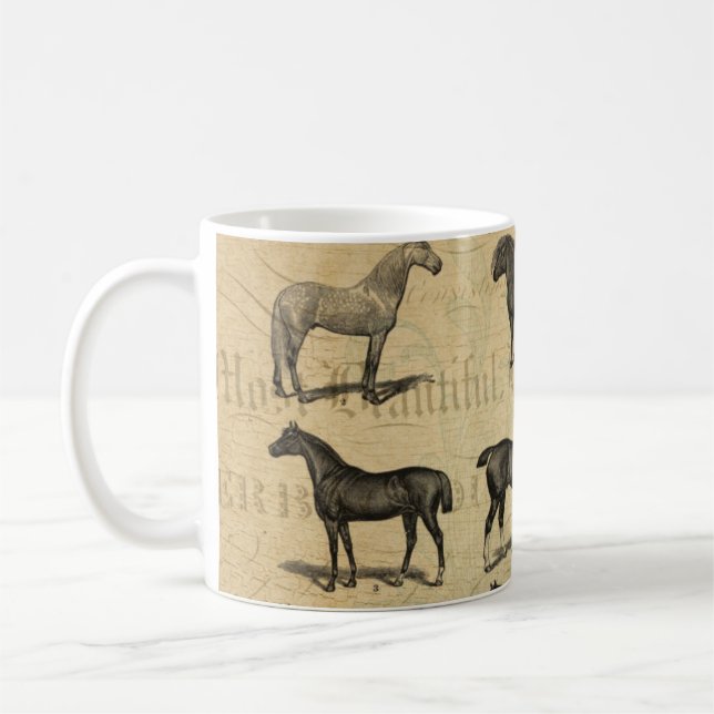 Mug Cheval français Vintage (Gauche)