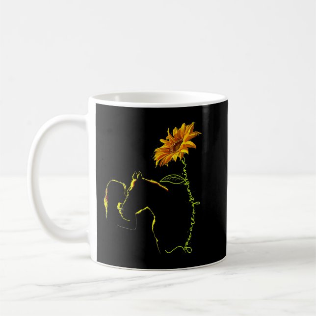 Mug Cheval Girl tournesol équitation équitation équest (Gauche)