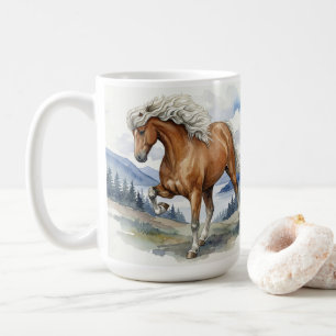 Mug Cheval islandais Edda Silver bay dans les montagne