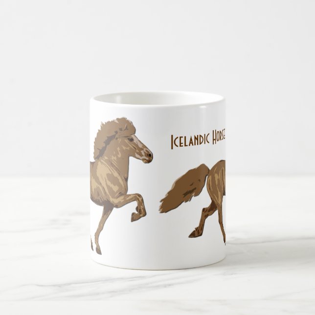 Mug Cheval islandais vintage Tolérant (Centre)