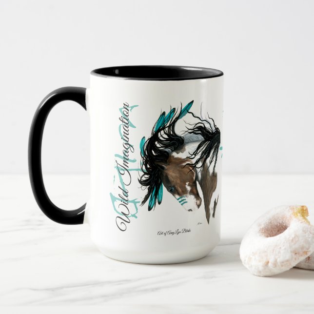 Mug Cheval majestueux par imagination sauvage de (Avec donut)