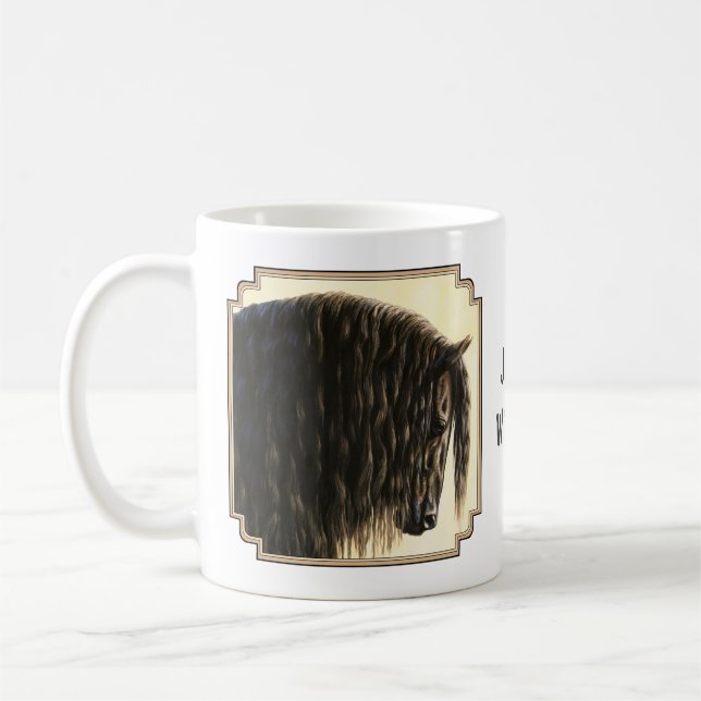 Mug Cheval noir Friésien (Gauche)