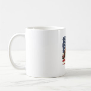 Mug Cheval Patriotique Vintage Création Vectorielle We