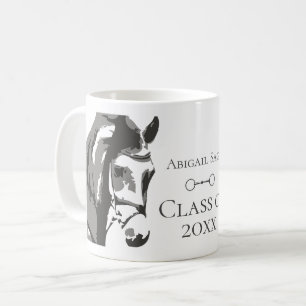 Mug Cheval personnalisé et Snaffle Bit Grey Graduation