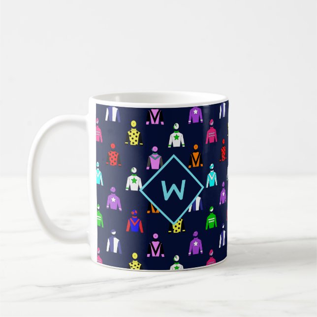 Mug Cheval Racing Jockey soies Monogramme (Gauche)