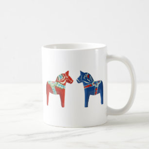 Mug Cheval rouge et bleu de Dala