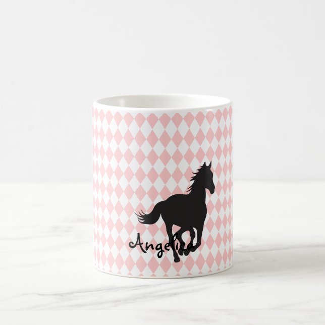 Mug Cheval sur le modèle de motif de diamant (Centre)