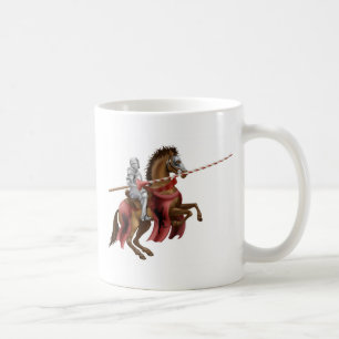 Mug Chevalier avec la lance sur le cheval