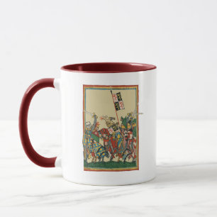 Mug Chevalier Chargement, Manesse de Codex du XIVe siè