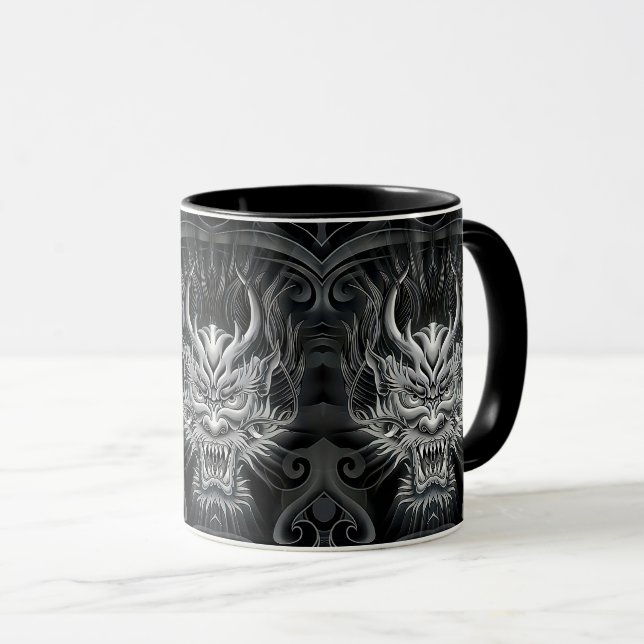Mug Chevalier soul japonais foncé Samurai (Devant droit)