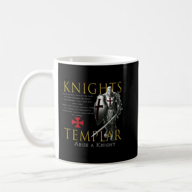 Mug Chevalier Templaire Serment de Dieu Chemise Christ (Gauche)