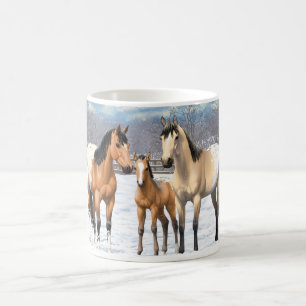 Mug Chevaux Appaloosa En Peau De Bouche En Neige