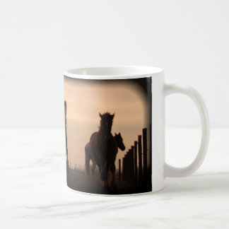 Mug Chevaux au paysage de coucher du soleil