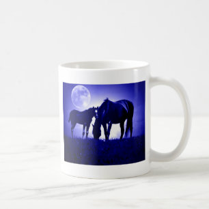 Mug Chevaux dans la nuit bleue
