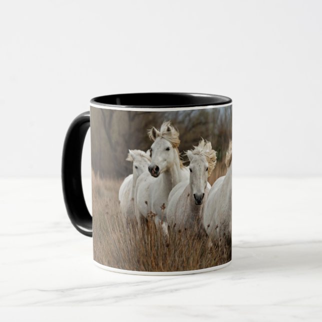 Mug Chevaux de Camargue courant (Devant gauche)