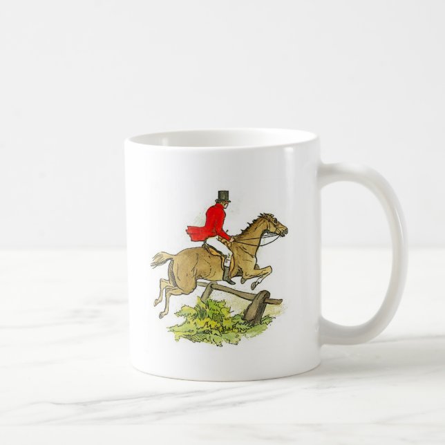 Mug Chevaux de chasse à la Fox colorée Cheval de cheva (Droite)