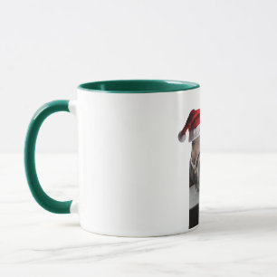 Mug Chevaux de Noël portant des chapeaux de Père Noël