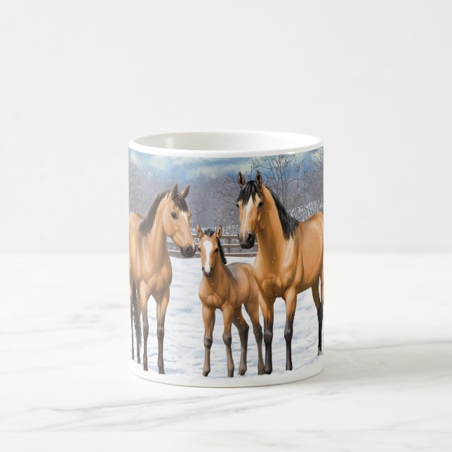 Mug Chevaux En Peau De Bouche En Neige (Centre)