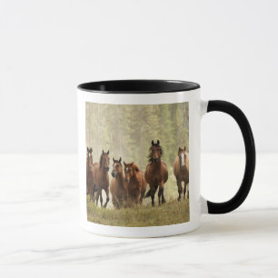 Mug Chevaux franchissant une petite colline lors d'un 