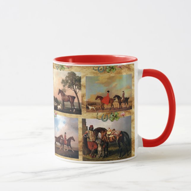 MUG CHEVAUX PEINTURES D'ART FIN PARCHEMENT, CHAUSSURES (Droite)