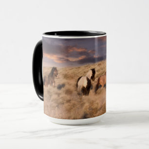 Mug Chevaux sauvages en course