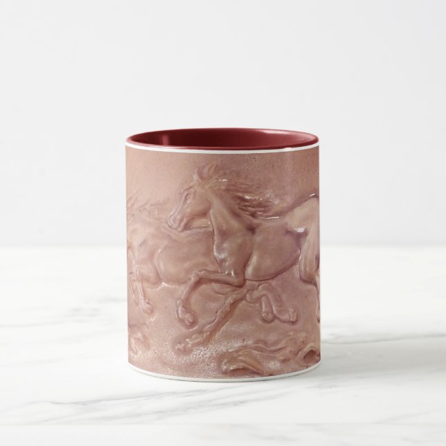 Mug - Chevaux sauvages en rouge (Centre)