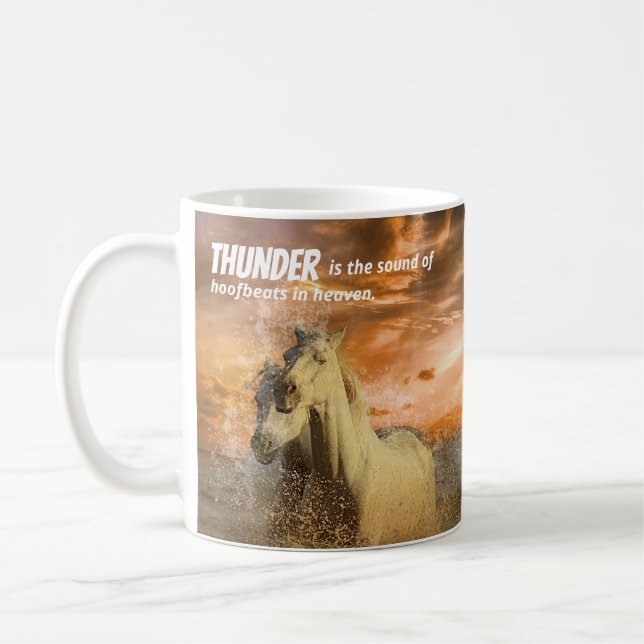 Mug Chevaux sauvages, le tonnerre est des beats chauds (Gauche)