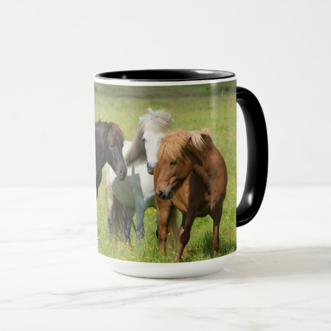Mug Chevaux sur le Ranch, sud de l'Islande (Devant droit)