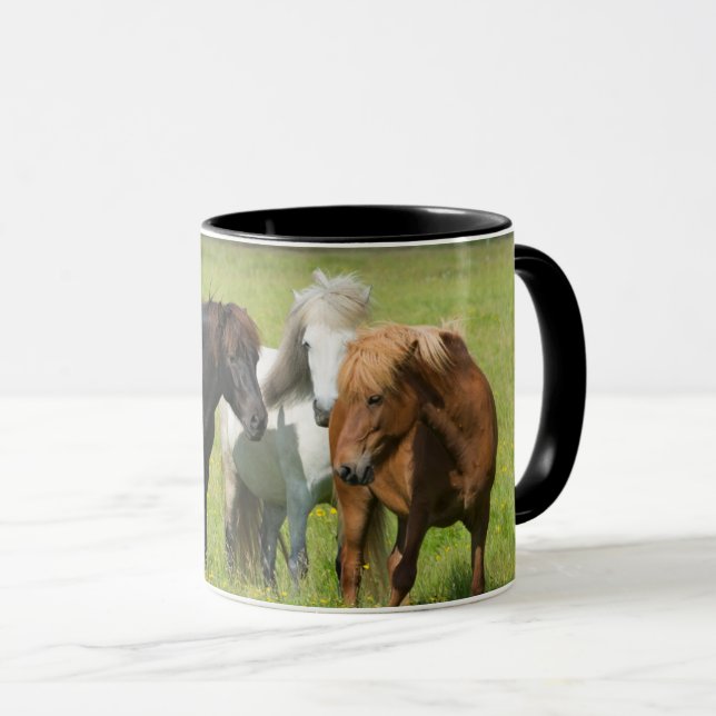 Mug Chevaux sur le Ranch, sud de l'Islande (Devant droit)
