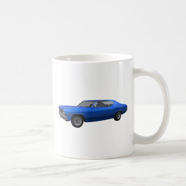 Mug Chevelle 1968 solides solubles : Finition bleue (Droite)