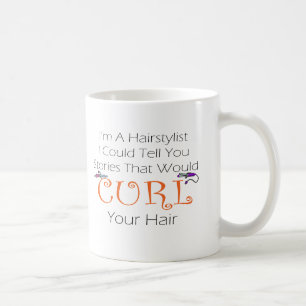 Mug Cheveux de boucle de styliste en coiffure