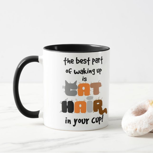Mug Cheveux de chat dans votre coupe Musique Amoureux  (Avec donut)