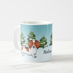 Mug Cheveux longs de corail rouge Chien - Forêt d'hive