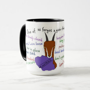 Mug Chèvre, chèvre, artiste d'évasion, lamancha