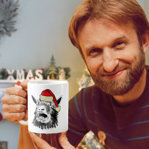 Mug Chèvre de Noël drôle