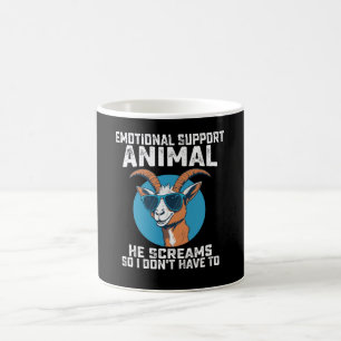 Mug Chèvre Emotionnel Support Animal Il Crie Donc Je N